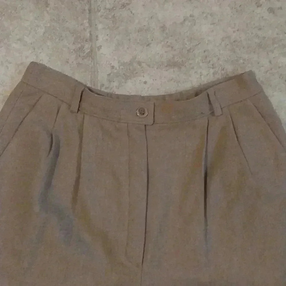 Pendleton Womens 100% Virgin Wool 12” High Rise Pants Tan Size 8 - Picture 5 of 6